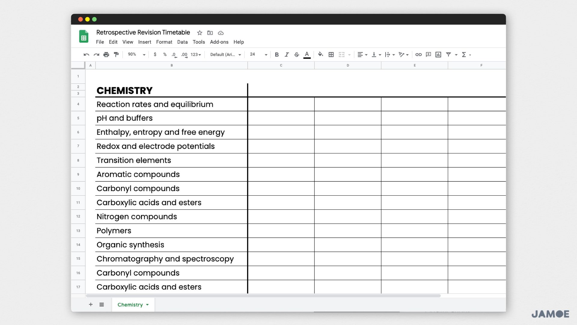 gcse revision timetable template excel